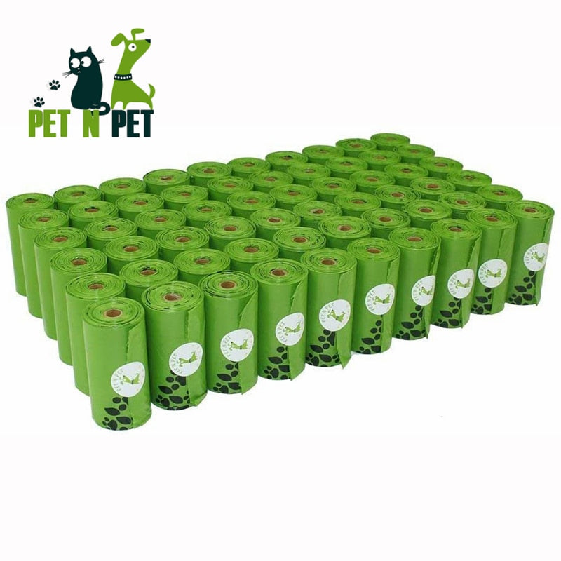 PET N PET Biodegradable Dog Poop Bags Supplies Eco-Friendly 1080 Counts Black 60 Rolls Waste Bags Unscented Clean Garbage Bolsas
