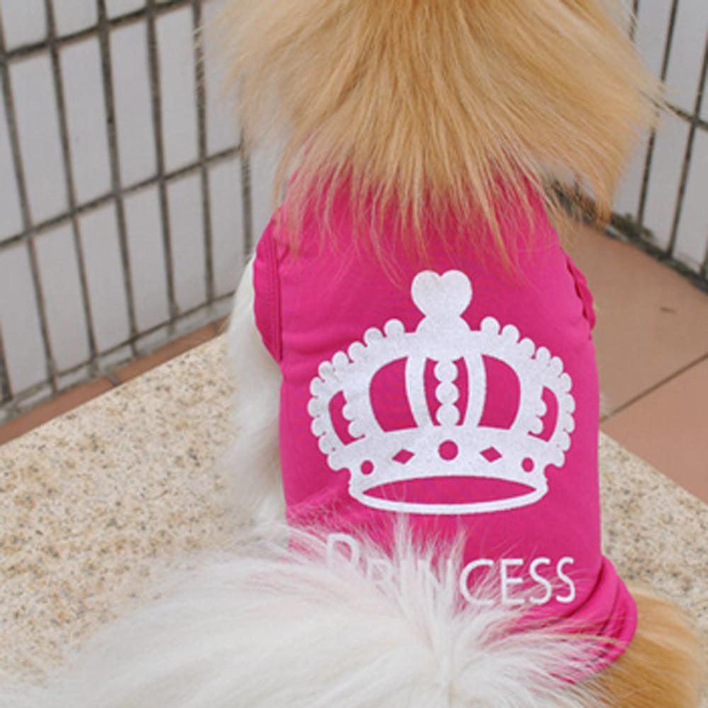 Fashion Pet Dog Cat Cute Princess Polyester T-shirt Clothes Vest Summer Coat Puppy Costumes Pet Dogs T-shirt