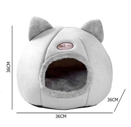 Cat Bed House Warm Deep Sleep Comfort In Winter Little Mat Basket For Cat's House Products Pets Tent Cozy Cave Cat Beds Indoor