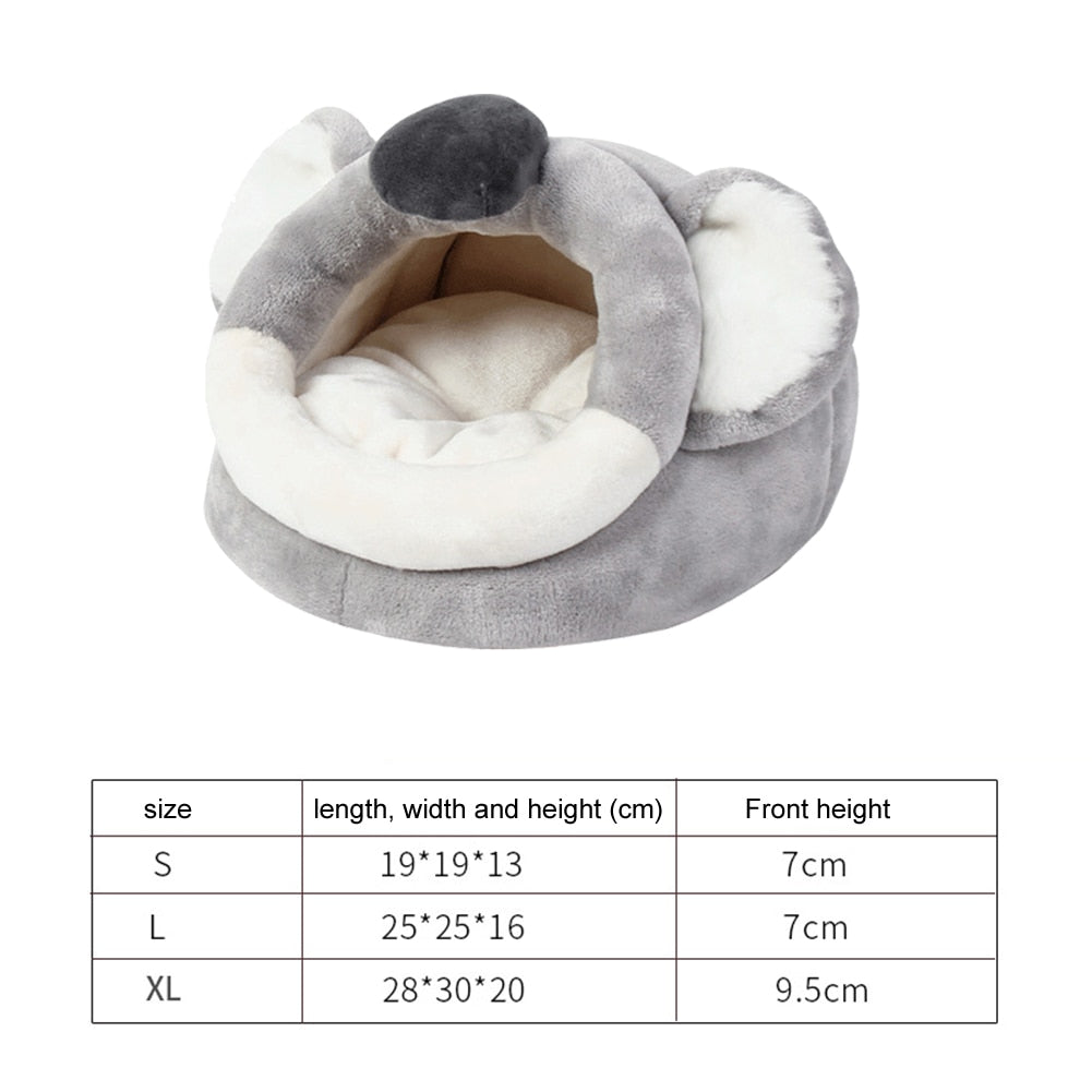 Cat Bed House Warm Deep Sleep Comfort In Winter Little Mat Basket For Cat's House Products Pets Tent Cozy Cave Cat Beds Indoor