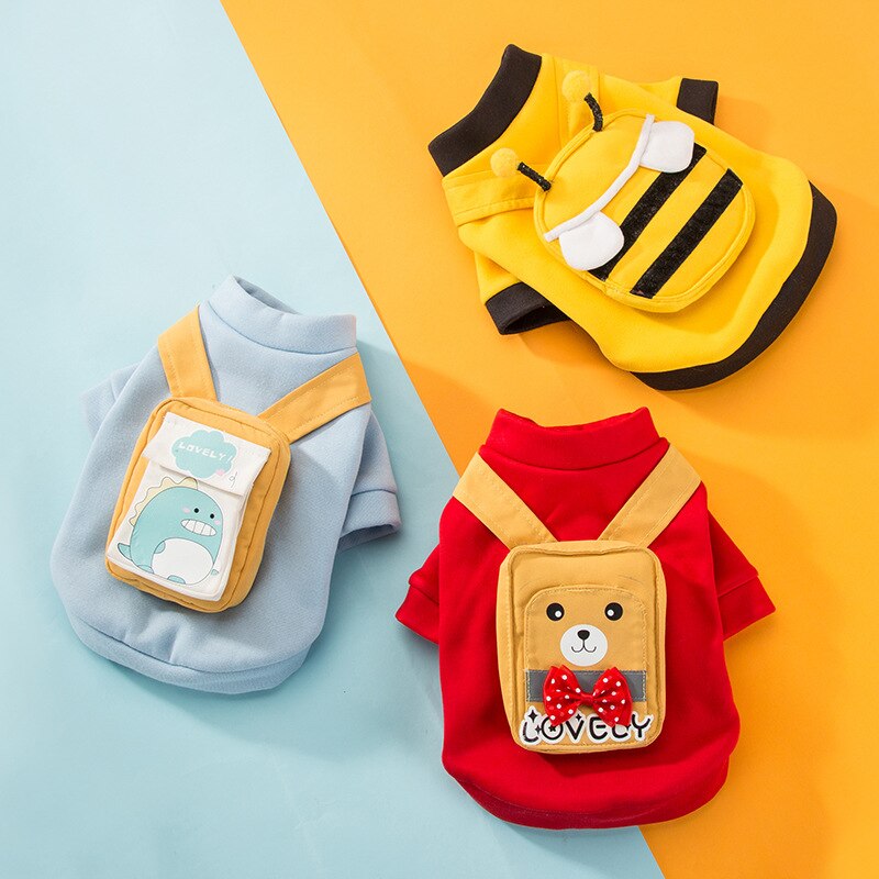 autumn winter cute sweater puppy dog stereo pineapple backpack cute breathable cat chihuahua Teddy Dog pet clothes