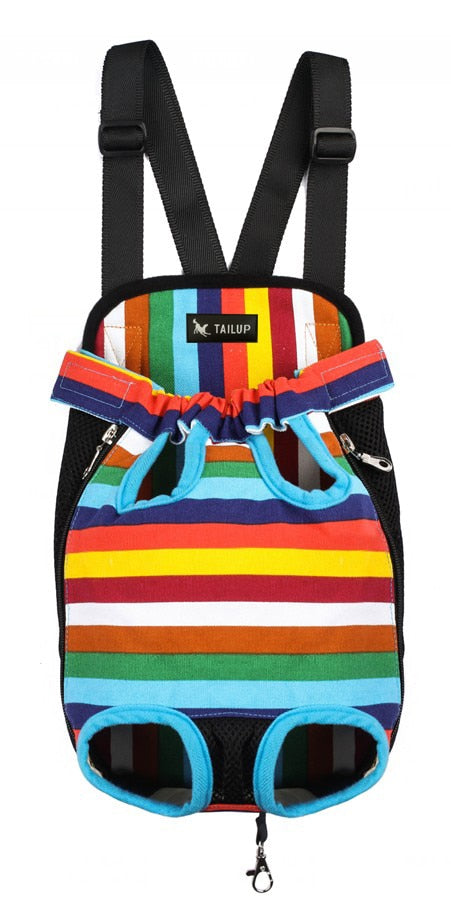 Pet Carrier Dog Front Chest Backpack Five Holes Backpack Dog Outdoor Carrier Tote Bag Sling Holder Mesh Cat Puppy Dog Carrier