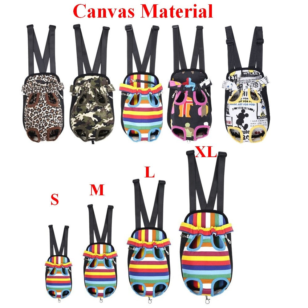 Pet Carrier Dog Front Chest Backpack Five Holes Backpack Dog Outdoor Carrier Tote Bag Sling Holder Mesh Cat Puppy Dog Carrier