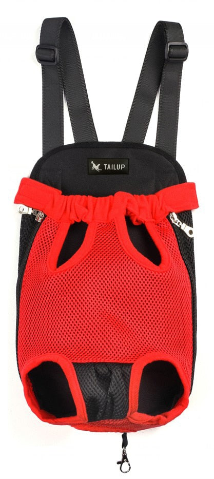 Pet Carrier Dog Front Chest Backpack Five Holes Backpack Dog Outdoor Carrier Tote Bag Sling Holder Mesh Cat Puppy Dog Carrier