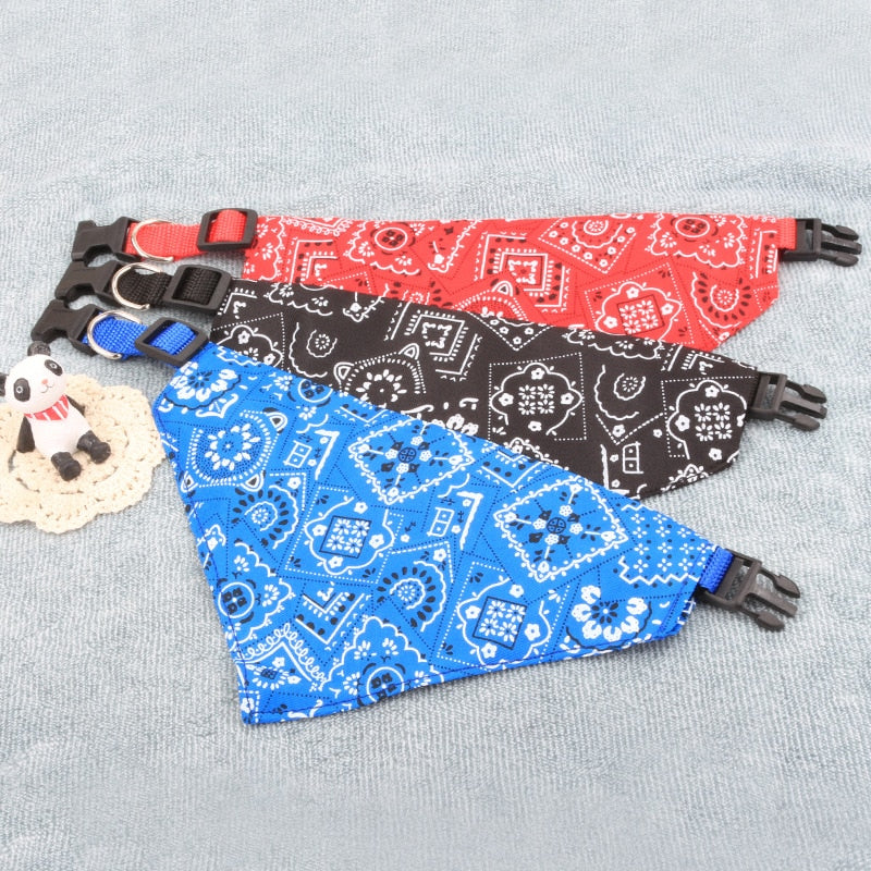 Pretty&Better Dog Bandanas Large Pet Scarf Pet Cotton Plaid WashableBow ties Collar Cat Dog Scarf Large Dog Accessories Kerchief