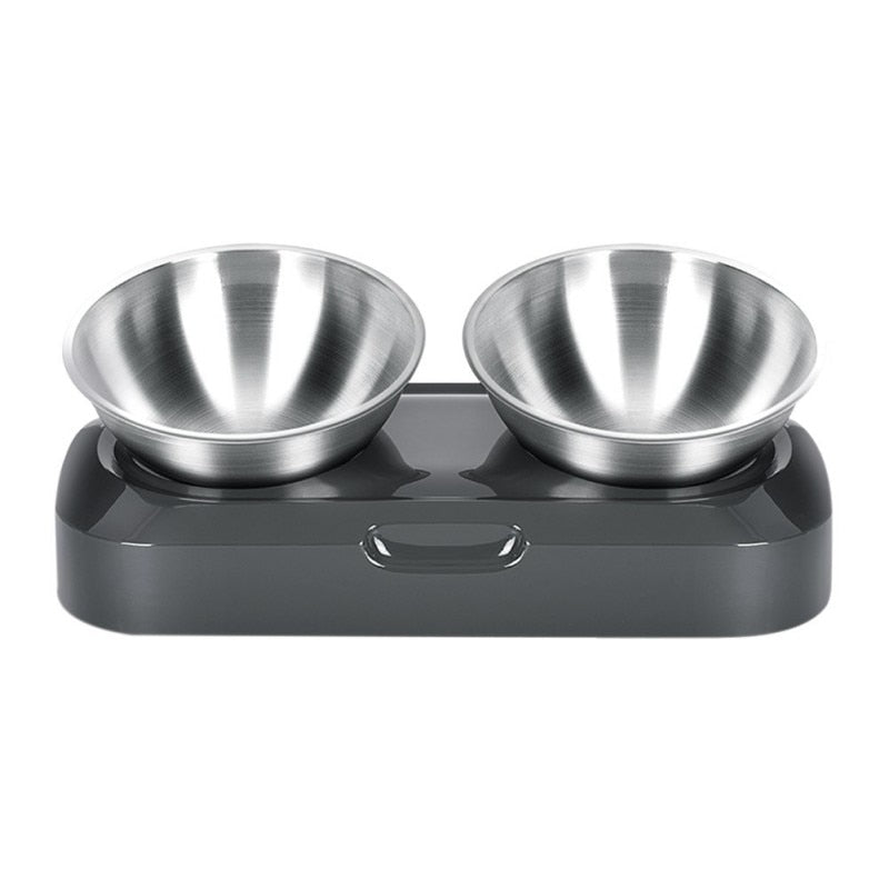 New stainless steel PETKIT Double bowls FRESH Nano 15° adjustable pet Cat Food Bowl for pets feeding