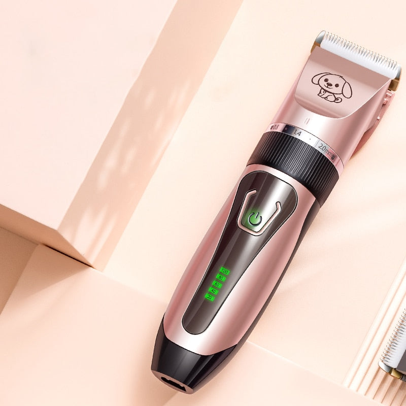 Dogs Clipper Grooming Clipper Kit USB Professional Rechargeable Low-Noise Clipper For Dog Pets Hair Trimmer Display Battery