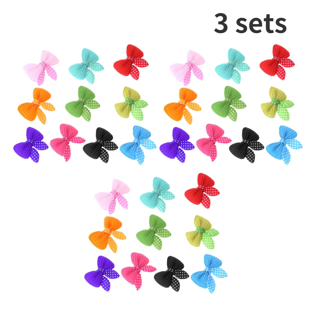 10-30pcs Pet Dog Hairpin Cat Beauty Supplies Bow Hairpin Pet Hair Clip Headdress Small Puppy Cat Hair Clip Pet Hair Accessories