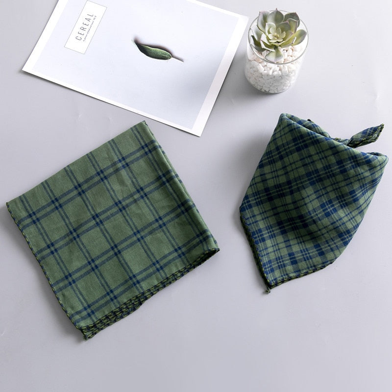 Dog Bandana Scarfs for Puppy Small Medium Large Dogs Plaid Reversible Pets Bandanas Accessories Triangular Bibs Kerchief Set