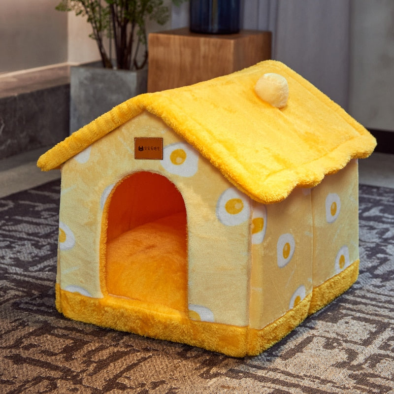 Foldable Dog House Kennel Bed Mat For Small Medium Dogs Cats Winter Warm Chihuahua Cat Nest Pet Products Basket Puppy Cave Sofa