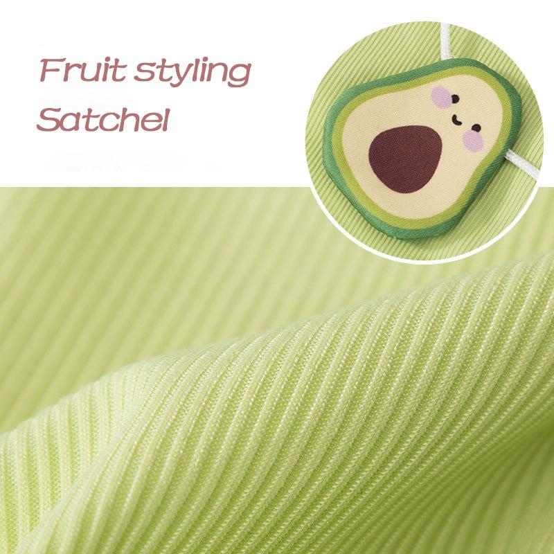 Pet clothes Thin and breathable green avocado satchel vest in Spring and Summer Teddy Chihuahua  Cat two legged clothing