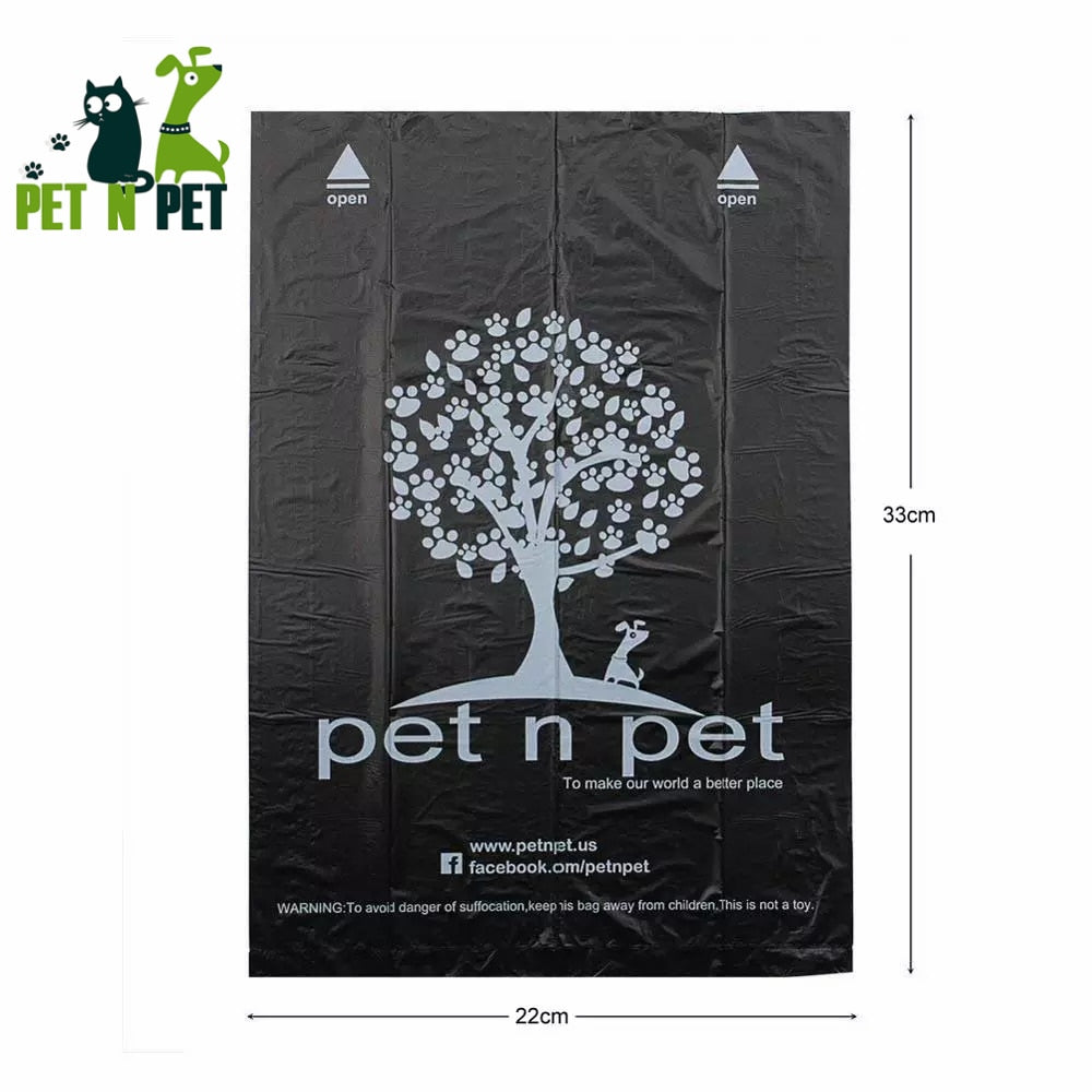 PET N PET Biodegradable Dog Poop Bags Supplies Eco-Friendly 1080 Counts Black 60 Rolls Waste Bags Unscented Clean Garbage Bolsas