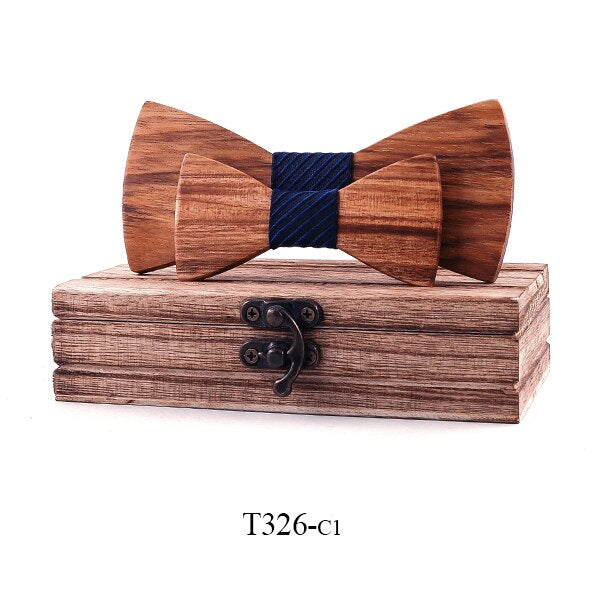 Classic Kid Wooden Bow tie Boy Girl Baby Children BowTie Fashion Zebra Wood Color Pets Cravate