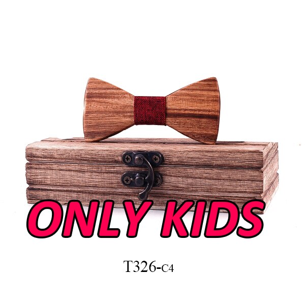 Classic Kid Wooden Bow tie Boy Girl Baby Children BowTie Fashion Zebra Wood Color Pets Cravate