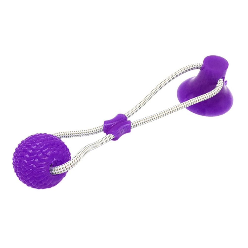 Pets Dog Toys Suction Cup Rubber Dog Chew Toys Pet Ball Tug Toy Tooth Cleaning Chewing Puppy Pet Toy Tug Rope Handle