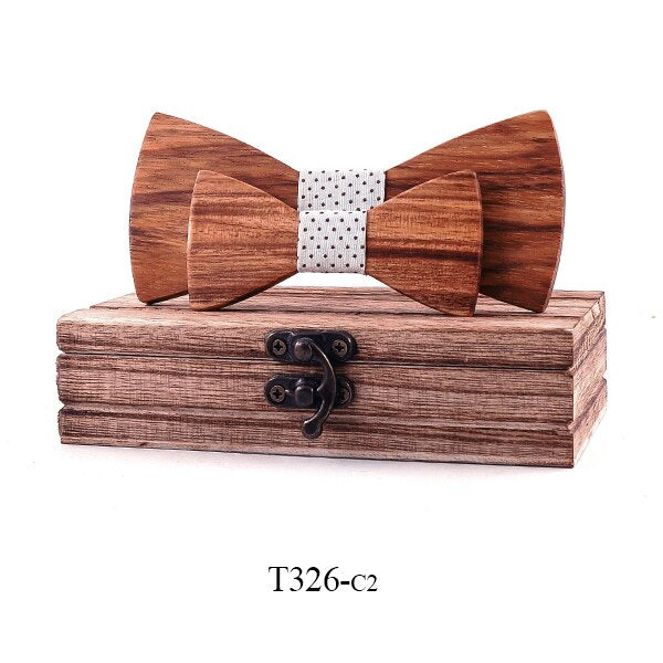 Classic Kid Wooden Bow tie Boy Girl Baby Children BowTie Fashion Zebra Wood Color Pets Cravate