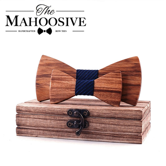 Classic Kid Wooden Bow tie Boy Girl Baby Children BowTie Fashion Zebra Wood Color Pets Cravate