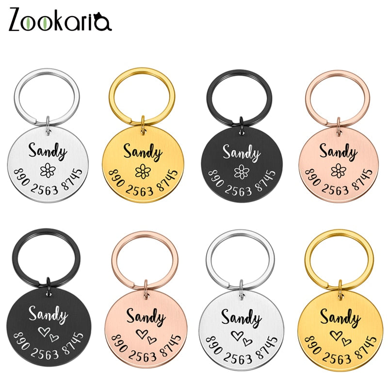 Anti-lost ID Tag Collar Dog Personalized Pet ID Tag Engraved Pet ID Name for Cat Puppy Dog Collar Tag Custom Name Pet Accessorie