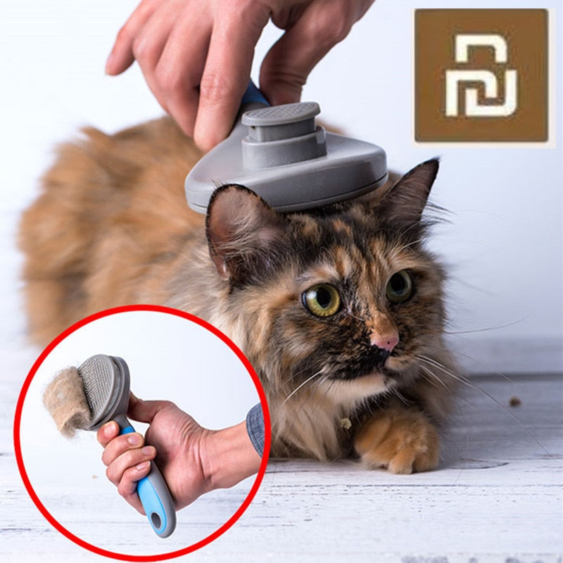 XiaomiYoupin Pet Cat Hair Removal Brush Comb Pet Grooming Tools Hair Shedding Trimmer Comb for Cats