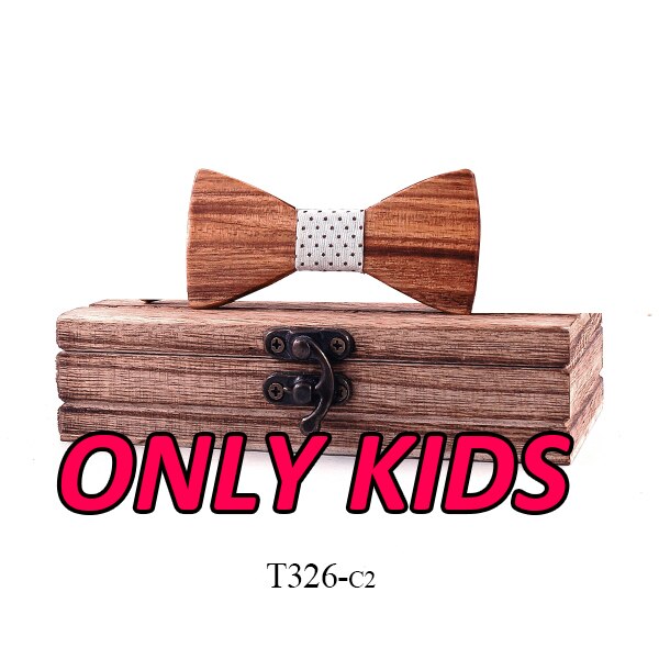 Classic Kid Wooden Bow tie Boy Girl Baby Children BowTie Fashion Zebra Wood Color Pets Cravate