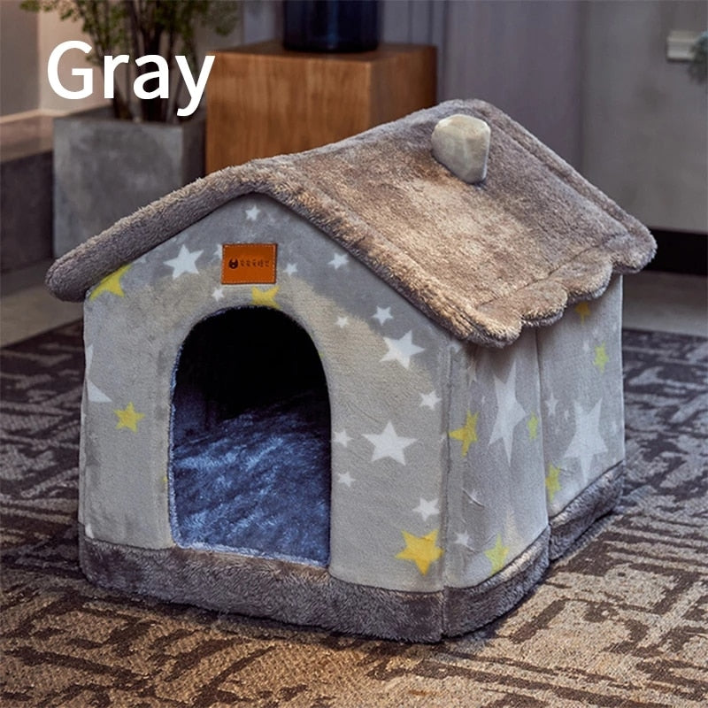 Foldable Dog House Kennel Bed Mat For Small Medium Dogs Cats Winter Warm Chihuahua Cat Nest Pet Products Basket Puppy Cave Sofa