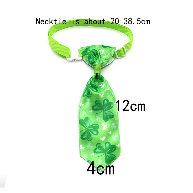 30/50 Pcs St. Patrick&#39;s Day Pets Accessories Dogs Pets Bow Tie Necktie Green Puppy Dog Cat Bow Ties Adjustable Pet Dog Grooming