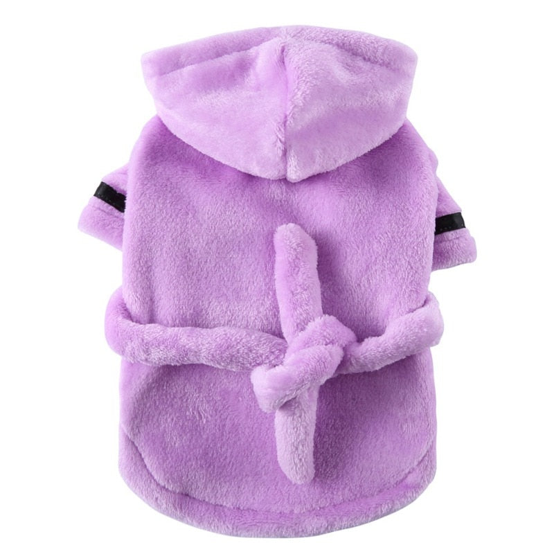 Pet Dog Bathrob Dog Pajamas Sleeping Clothes Soft Pet Bath Drying Towel Clothes for for Puppy Dogs Cats Pet Accessories