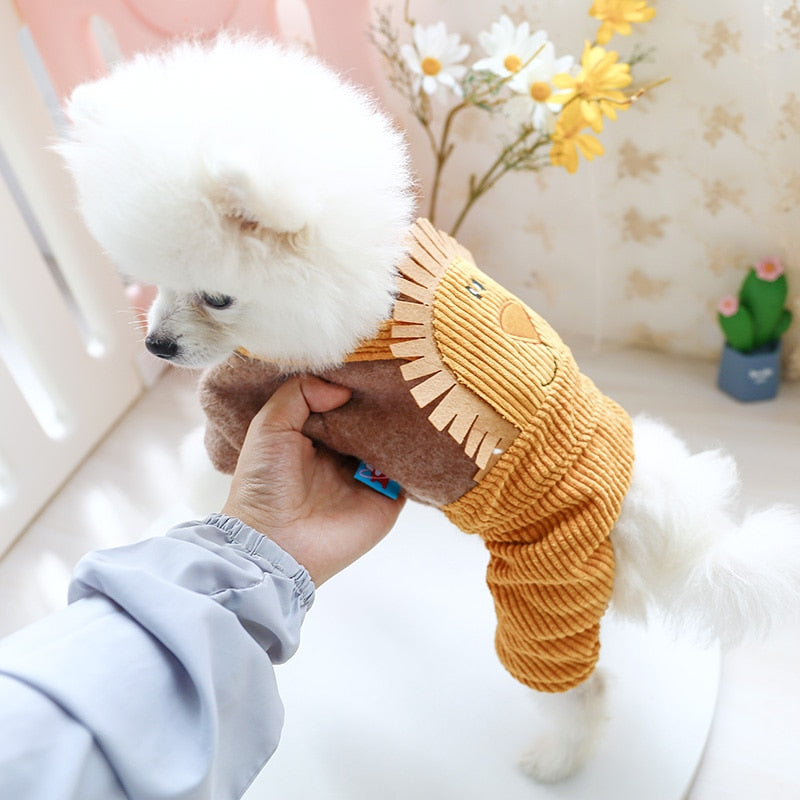 PETCIRCLE Pet Thick Coat Winter Warm Dog Clothes Teddy Pomeranian Small Dog Four-legged Clothes