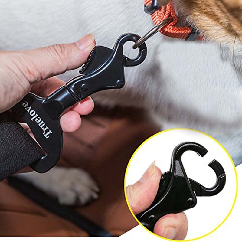 Truelove Pet Vehicle Car Dog Seat Belt Locking Snap for Harness Collar Leash Supplies Safety Clip for Dog Safety Car Seat Belt