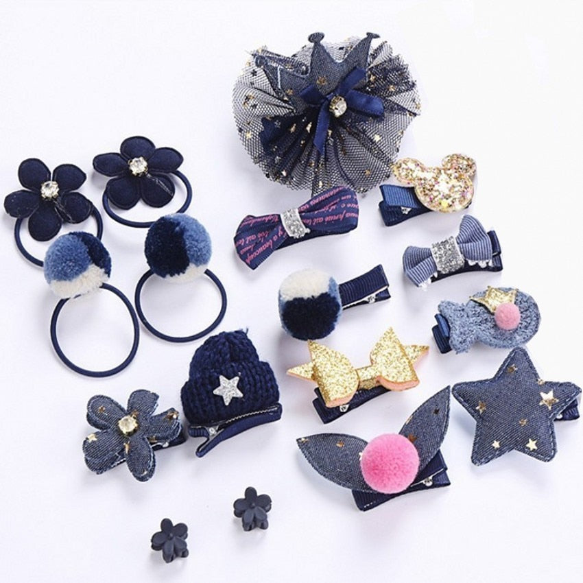 17Pcs/Lot Cute Small Dogs Bows Hair Grooming Puppy Accessories Supplies For Dogs Cat Yorkie Teddy Pets Hair Clips