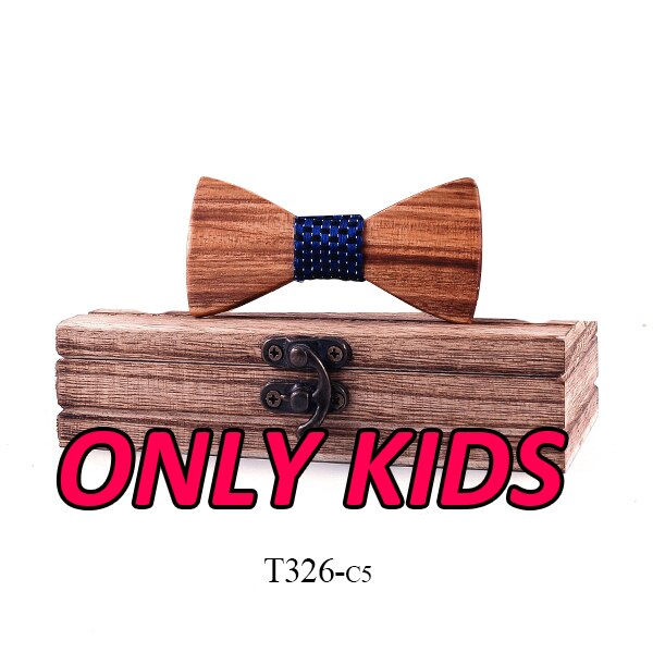 Classic Kid Wooden Bow tie Boy Girl Baby Children BowTie Fashion Zebra Wood Color Pets Cravate