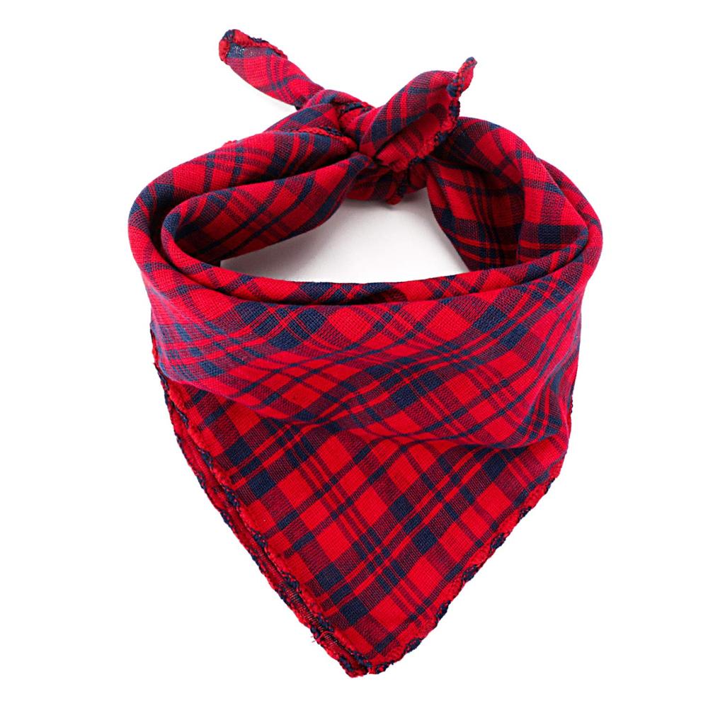 Dog Bandana Scarfs for Puppy Small Medium Large Dogs Plaid Reversible Pets Bandanas Accessories Triangular Bibs Kerchief Set