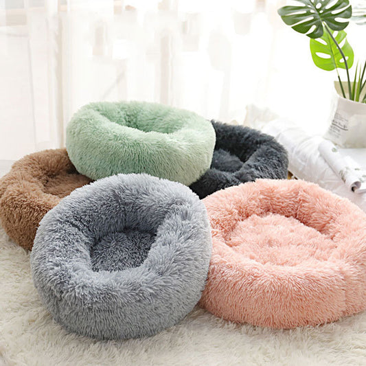 Super Soft Dog Bed Plush Cat Mat Dog Beds For Large Dogs Bed Labradors House Round Cushion Pet Product AccessoriesDog Cat House