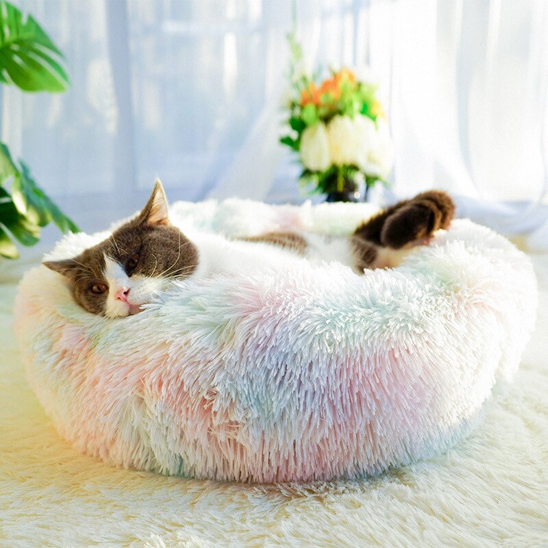 Super Soft Dog Bed Plush Cat Mat Dog Beds For Large Dogs Bed Labradors House Round Cushion Pet Product AccessoriesDog Cat House