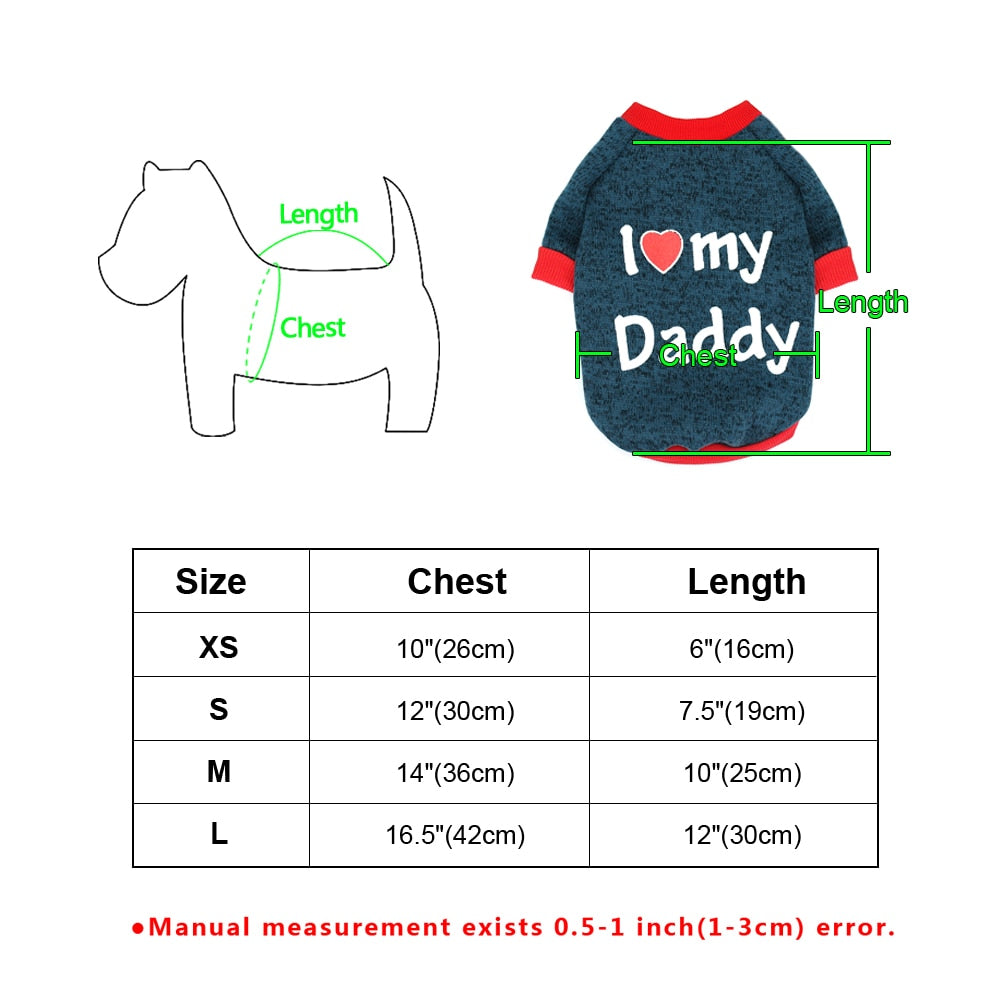 Dog Clothes Autumn Winter Pet Puppy Clothing For Small Dogs Cats Chihuahua Pug Yorkshire Pets French Bulldog Coat Ropa Perro