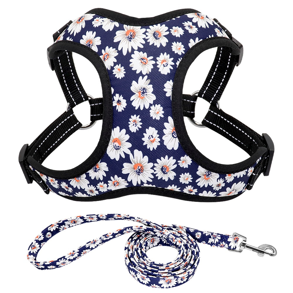 Nylon Dog Harness No Pull Pet Harnesses and Leash Set Dog Puppy Harness Vest Leash for Small Dogs Chihuahua French Bulldog