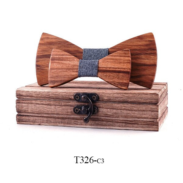 Classic Kid Wooden Bow tie Boy Girl Baby Children BowTie Fashion Zebra Wood Color Pets Cravate