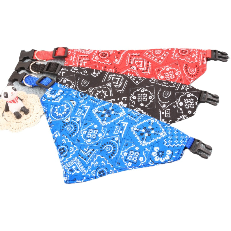 Pretty&amp;Better Dog Bandanas Large Pet Scarf Pet Cotton Plaid WashableBow ties Collar Cat Dog Scarf Large Dog Accessories Kerchief