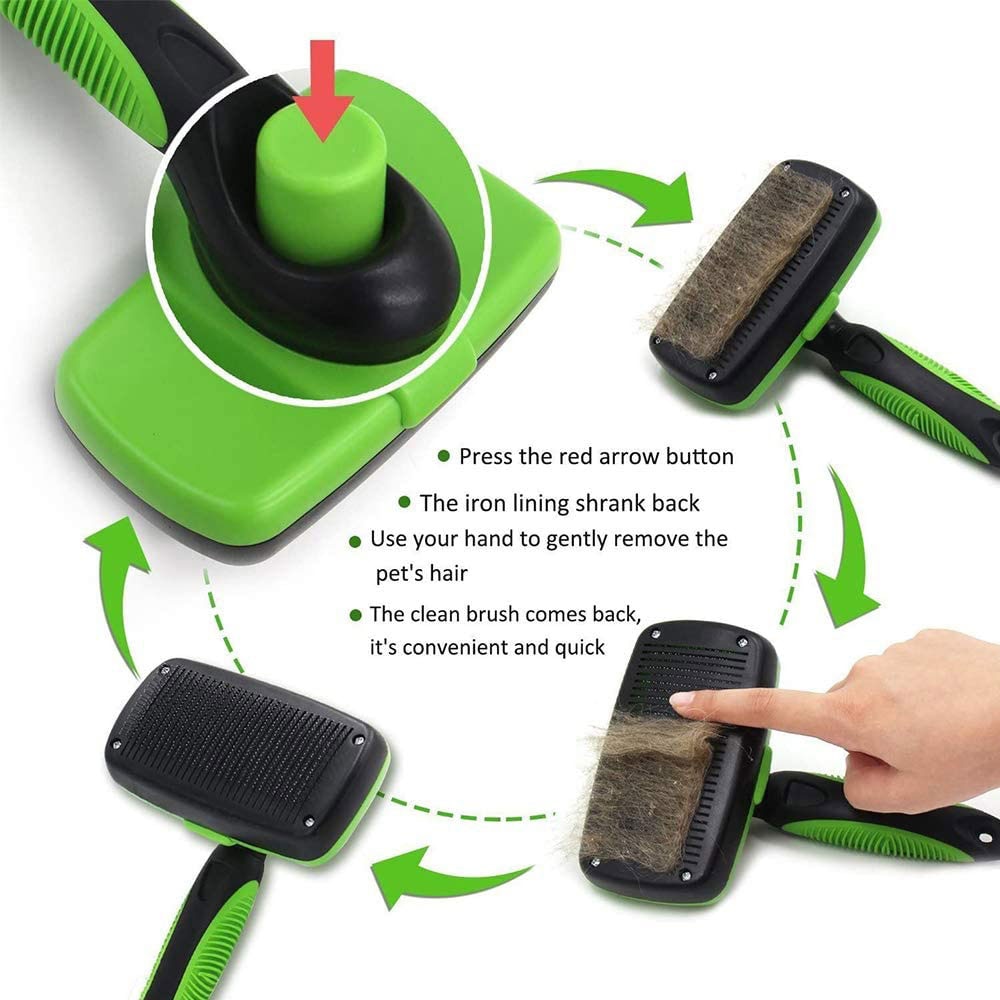 Self Cleaning Dog Brush Slicker Grooming Brush for Dog Cat Hair Shedding and Grooming Fit Various Pet Hair Grooming Tools