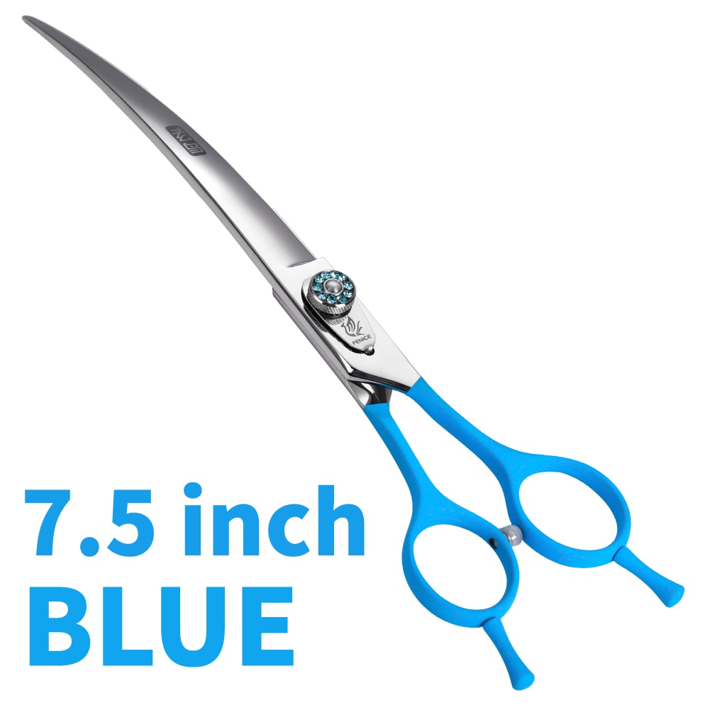 Fenice 7.0/7.5/8.0 inch Professional Pet Grooming Scissors Japan 440C Curved Puppy Dog Hair Cuttinf Shear