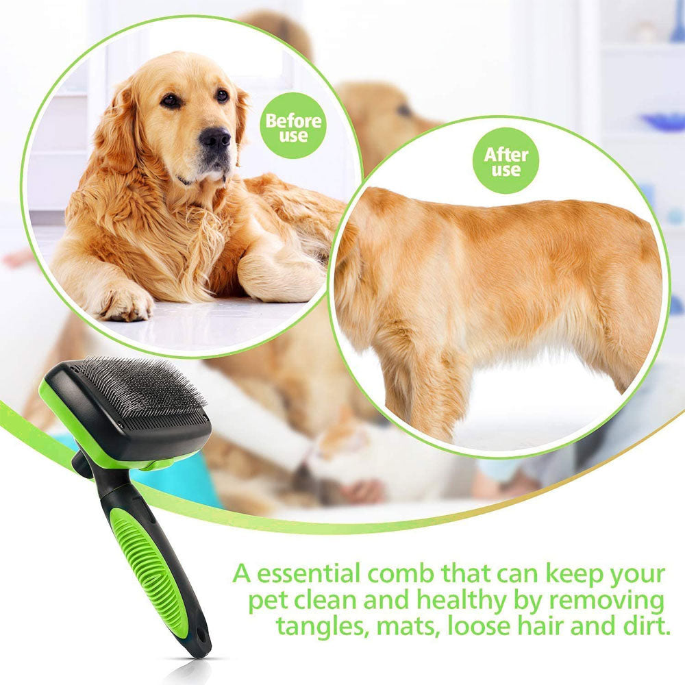 Self Cleaning Dog Brush Slicker Grooming Brush for Dog Cat Hair Shedding and Grooming Fit Various Pet Hair Grooming Tools