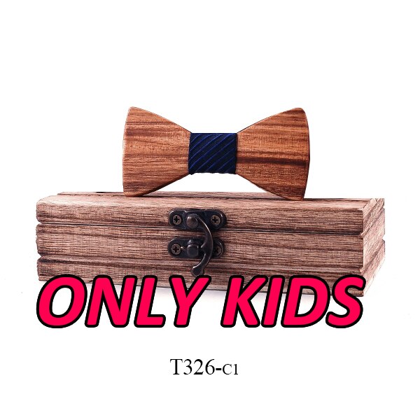 Classic Kid Wooden Bow tie Boy Girl Baby Children BowTie Fashion Zebra Wood Color Pets Cravate