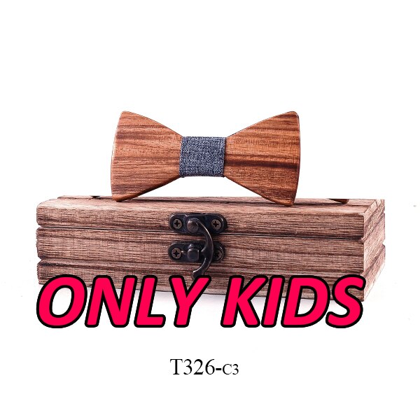 Classic Kid Wooden Bow tie Boy Girl Baby Children BowTie Fashion Zebra Wood Color Pets Cravate