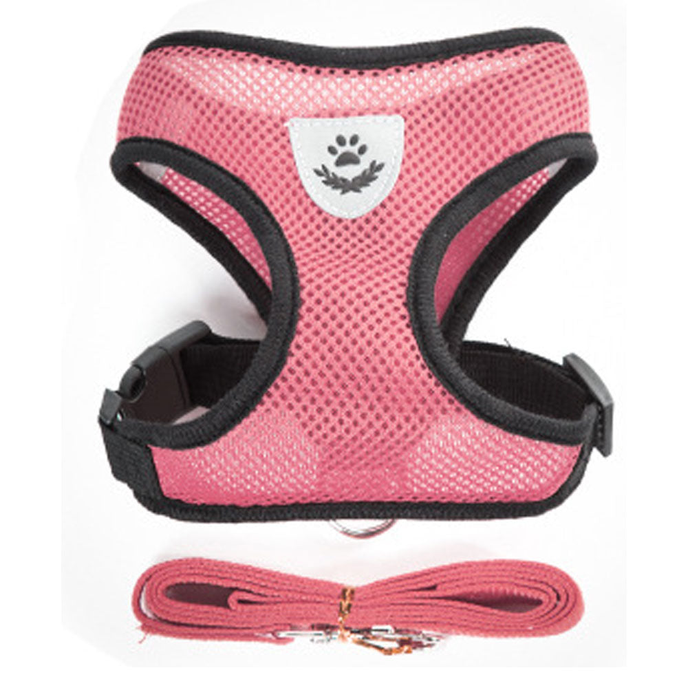 Breathable Small Dog Pet Harness and Leash Set Puppy Cat Vest Harness Collar For Chihuahua Pug Bulldog Cat arnes perro