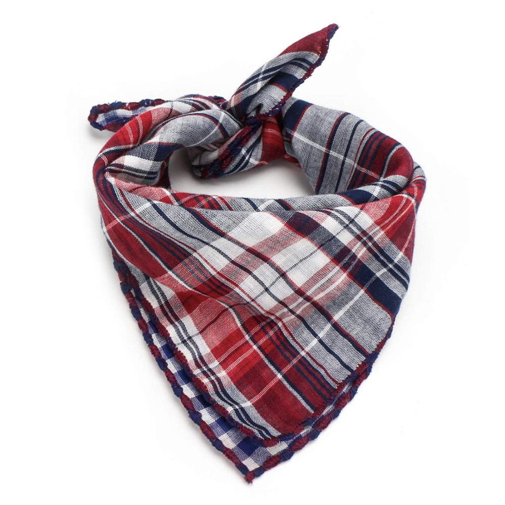 Dog Bandana Scarfs for Puppy Small Medium Large Dogs Plaid Reversible Pets Bandanas Accessories Triangular Bibs Kerchief Set
