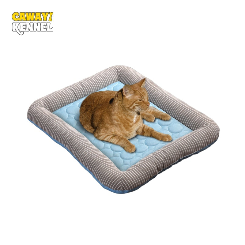 CAWAYI KENNEL Dog Cooling Mat Pet Ice Pad Teddy Mattress Pet Cool Mat Bed Cat Summer Keep Cool Ice Silk Cooling Dog Mat for Dogs