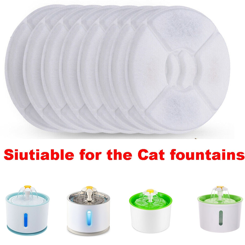 Replaced Activated Carbon Contton Filters For Cat Pet Dog Water Fountain Drinking Dispenser Replacement