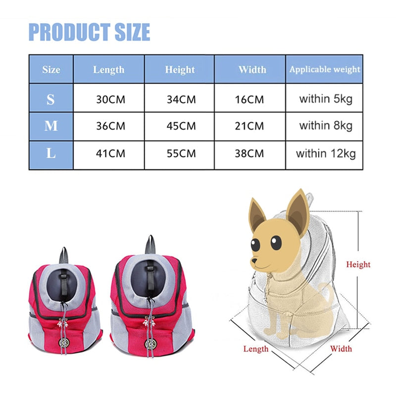 Venxuis New Out Double Shoulder Portable Travel Backpack Outdoor Pet Dog Carrier Bag Pet Dog Front Bag Mesh Backpack Head