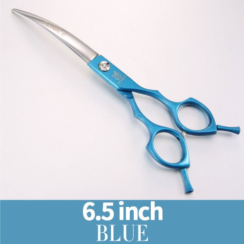 Fenice 6.5/7.0 inch Colorful Professional Pets Grooming Scissors Curved Dogs Hair Cutting Shear Japan 440C