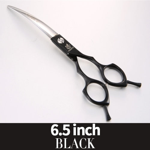 Fenice 6.5/7.0 inch Colorful Professional Pets Grooming Scissors Curved Dogs Hair Cutting Shear Japan 440C